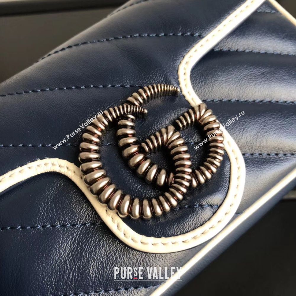 Gucci GG Marmont super mini bag 574969 Navy