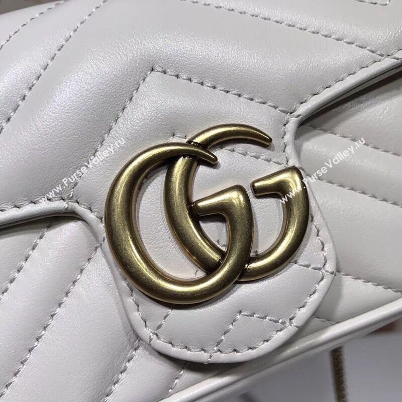 Gucci GG Marmont super mini bag 574969 white