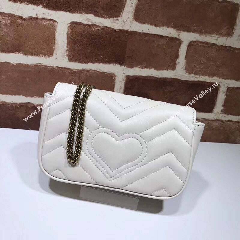 Gucci GG Marmont super mini bag 574969 white