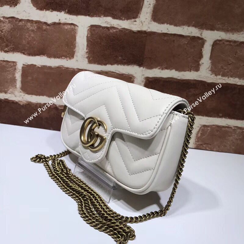Gucci GG Marmont super mini bag 574969 white