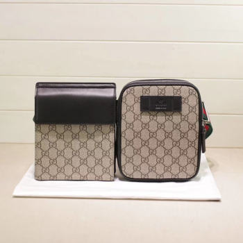 Gucci GG Supreme belt bag 450956 Beige&black