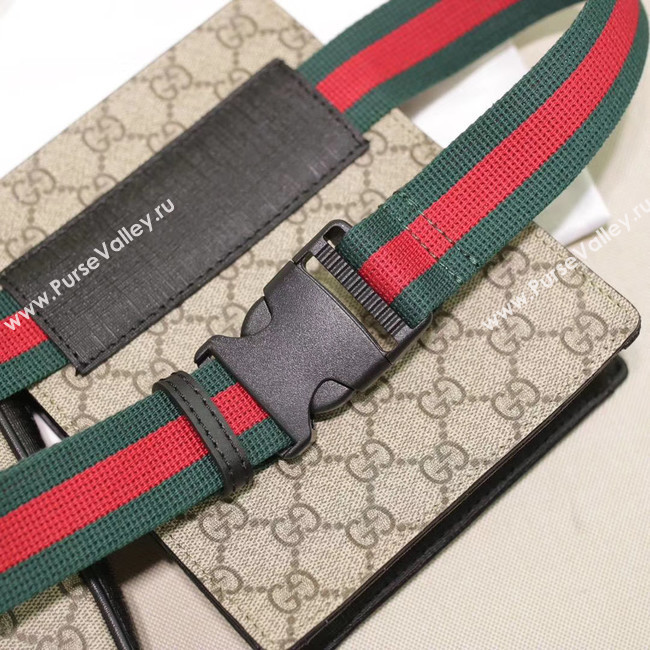 Gucci GG Supreme belt bag 450956 Beige&black