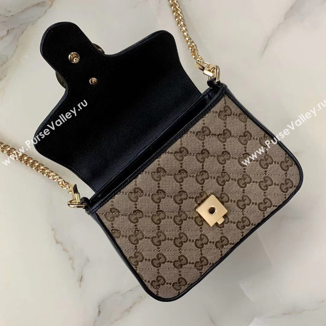 Gucci GG Supreme canvas Mini Top Handle Bag 583571 Black