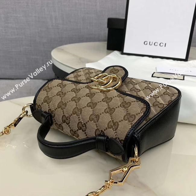 Gucci GG Supreme canvas Mini Top Handle Bag 583571 Black