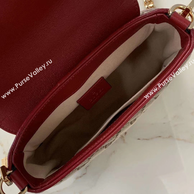 Gucci GG Supreme canvas Mini Top Handle Bag 583571 red