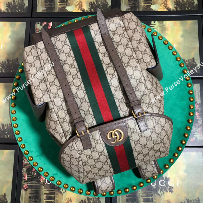 Gucci Ophidia canvas medium GG Backpack 598140 brown
