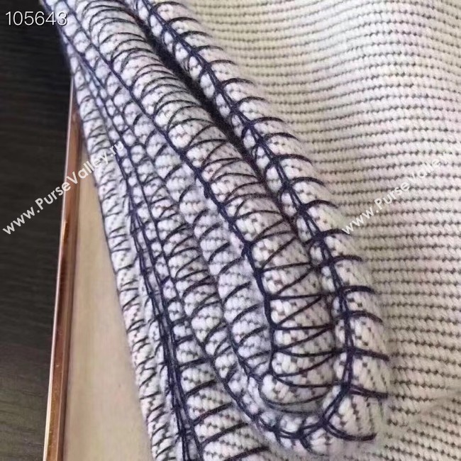 Hermes lambswool & cashmere & Blanket Shawl 71152 black