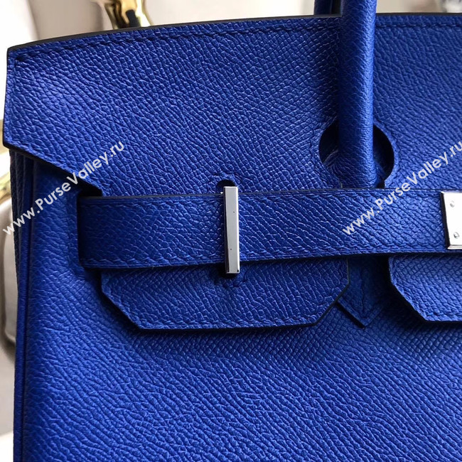 Hermes original Epsom Leather HB35O Electro optic blue&silver Metal