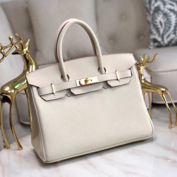 Hermes original Epsom Leather HB35O cream&gold Metal