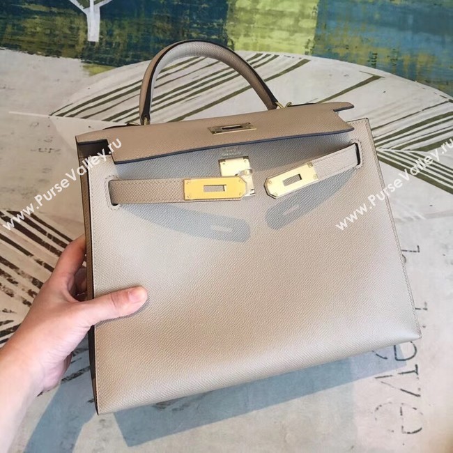 Hermes original Kelly Epsom Leather KL32 Beige