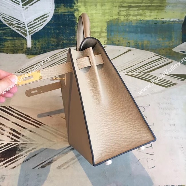 Hermes original Kelly Epsom Leather KL32 Beige