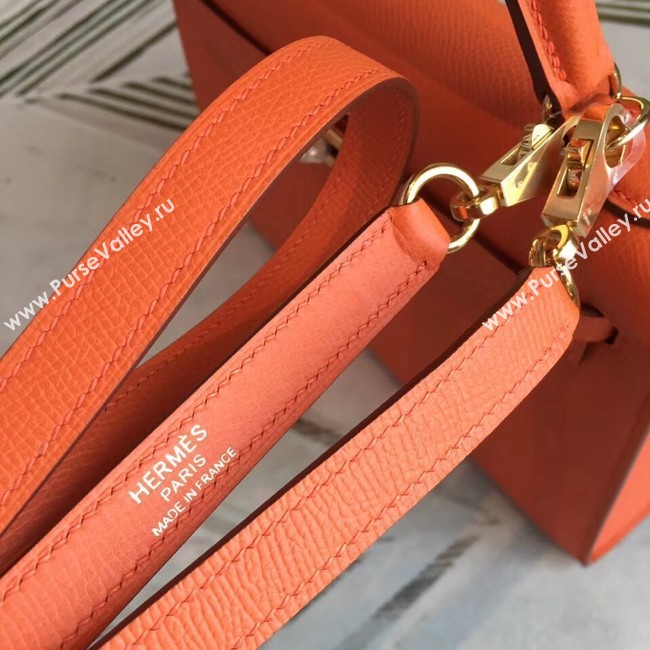 Hermes original Kelly Epsom Leather KL32 orange