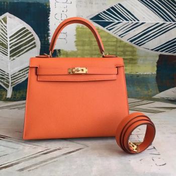 Hermes original Kelly Epsom Leather KL32 orange