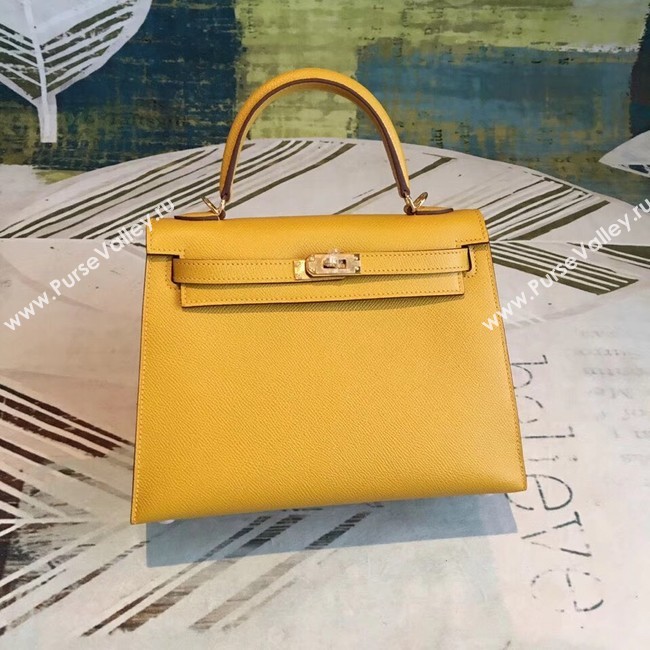 Hermes original Kelly Epsom Leather KL32 yellow