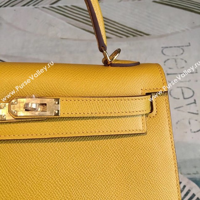 Hermes original Kelly Epsom Leather KL32 yellow