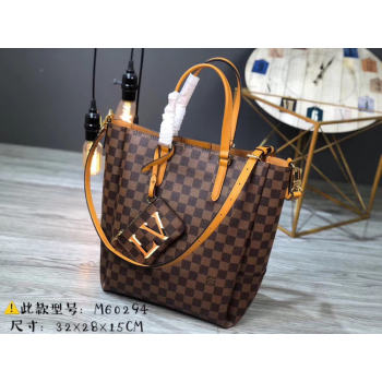 Louis Vuitton Damier Ebene Canvas Original Leather M62094 brown