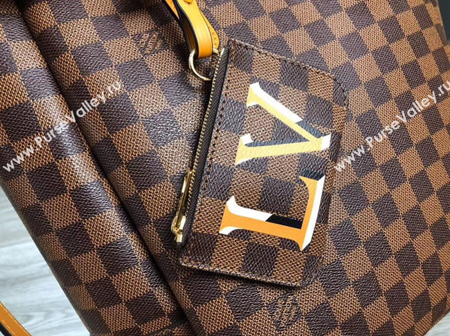 Louis Vuitton Damier Ebene Canvas Original Leather M62094 brown