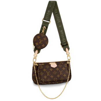 Louis Vuitton Monogram Canvas Original Leather M44823 Blackish green