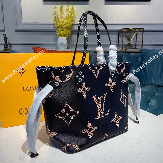Louis Vuitton Monogram Canvas Original Leather NEVERFULL MM M44567 Black
