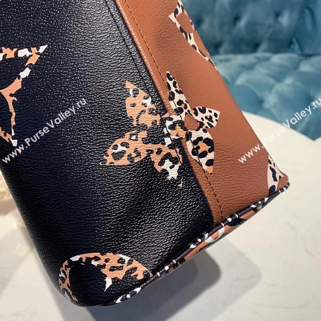 Louis Vuitton Monogram Canvas Original Leather NEVERFULL MM M44567 Black