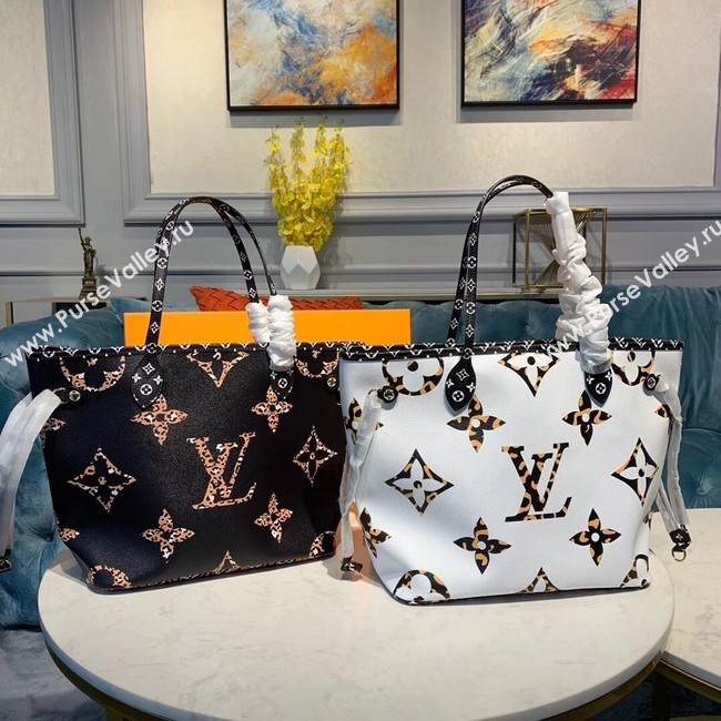 Louis Vuitton Monogram Canvas Original Leather NEVERFULL MM M44567 Black