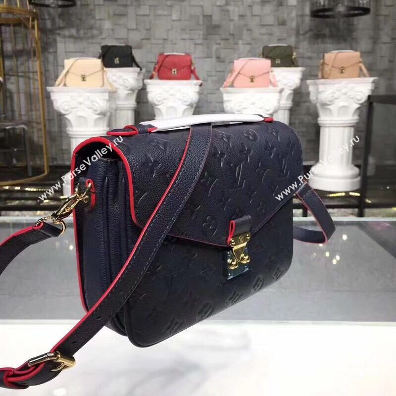 Louis Vuitton Monogram Empreinte POCHETTE METIS M44071 Navy Blue