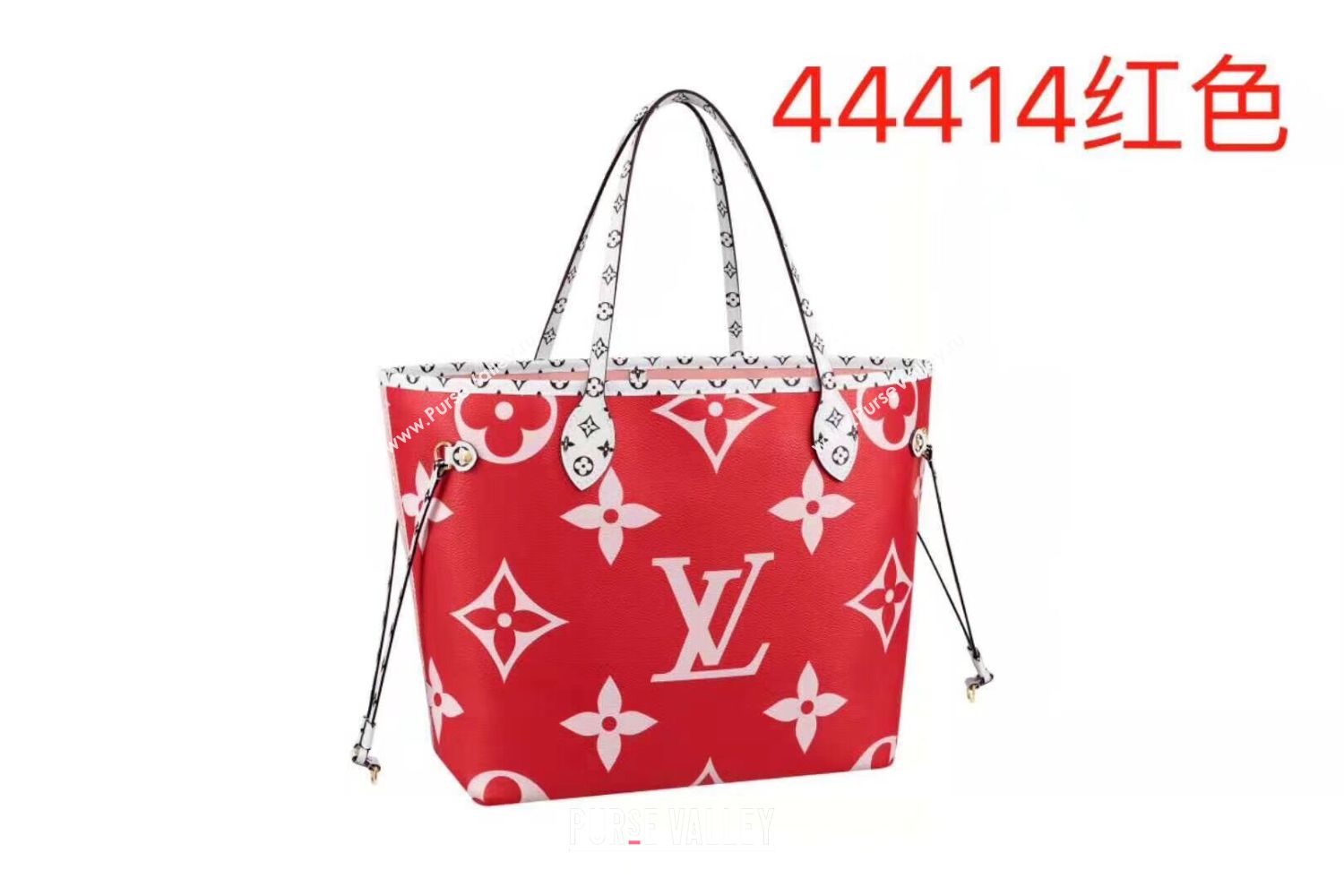 Louis Vuitton Original Monogram Canvas NEVERFULL MM M44567 Red