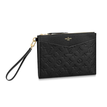 Louis Vuitton Original Monogram Empreinte  Clutch bag MELANIE M68705 black