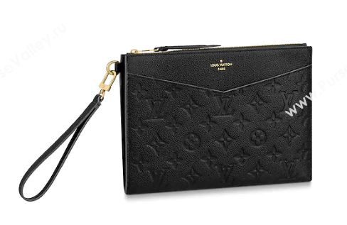 Louis Vuitton Original Monogram Empreinte  Clutch bag MELANIE M68705 black