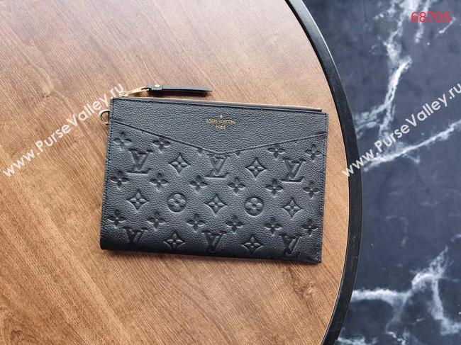 Louis Vuitton Original Monogram Empreinte  Clutch bag MELANIE M68705 black