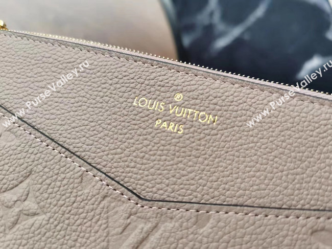 Louis Vuitton Original Monogram Empreinte Clutch bag MELANIE M68705 grey