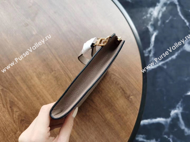 Louis Vuitton Original Monogram Empreinte Clutch bag MELANIE M68705 grey