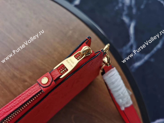 Louis Vuitton Original Monogram Empreinte Clutch bag MELANIE M68705 red