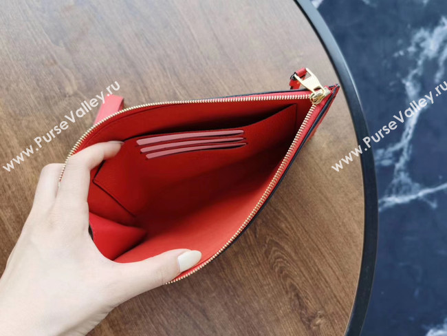 Louis Vuitton Original Monogram Empreinte Clutch bag MELANIE M68705 red