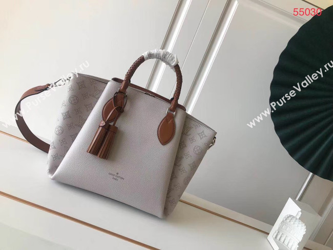 Louis Vuitton original Mahina Leather HAUMEA M55553 Brume Grey