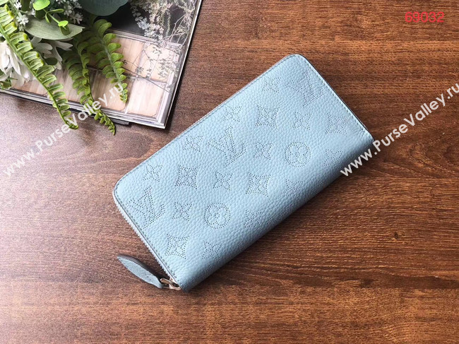 Louis vuitton original Iris ZIPPY Wallet M69032 blue 