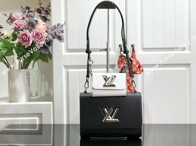 Louis vuitton original epi leather TWIST MM M50280 black&white