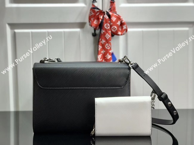 Louis vuitton original epi leather TWIST MM M50280 black&white