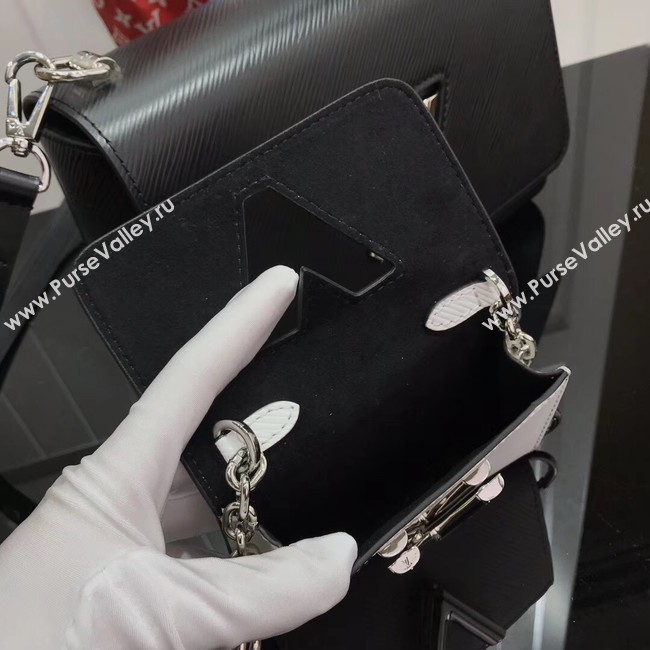 Louis vuitton original epi leather TWIST MM M50280 black&white