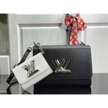 Louis vuitton original epi leather TWIST MM M50280 black&white