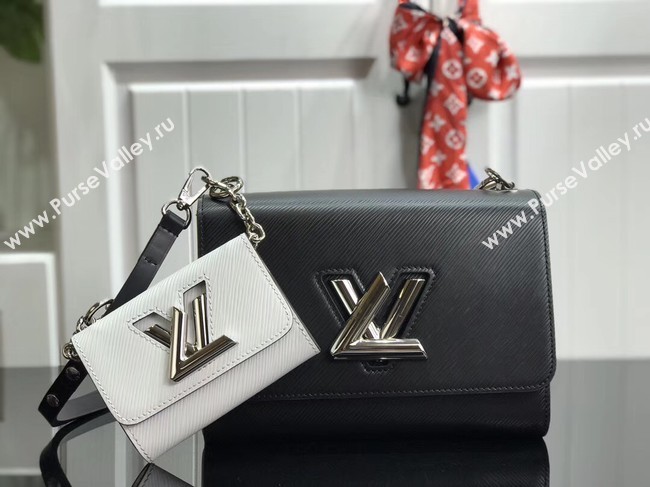 Louis vuitton original epi leather TWIST MM M50280 black&white