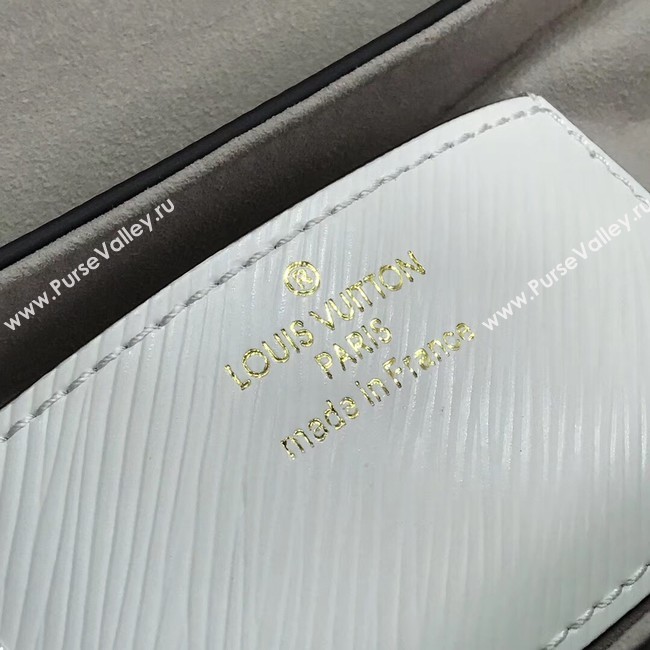 Louis vuitton original epi leather TWIST MM M50280 white&gold