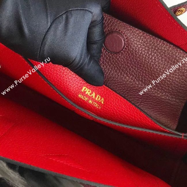 Prada Deer skin bag 1BG008 Burgundy