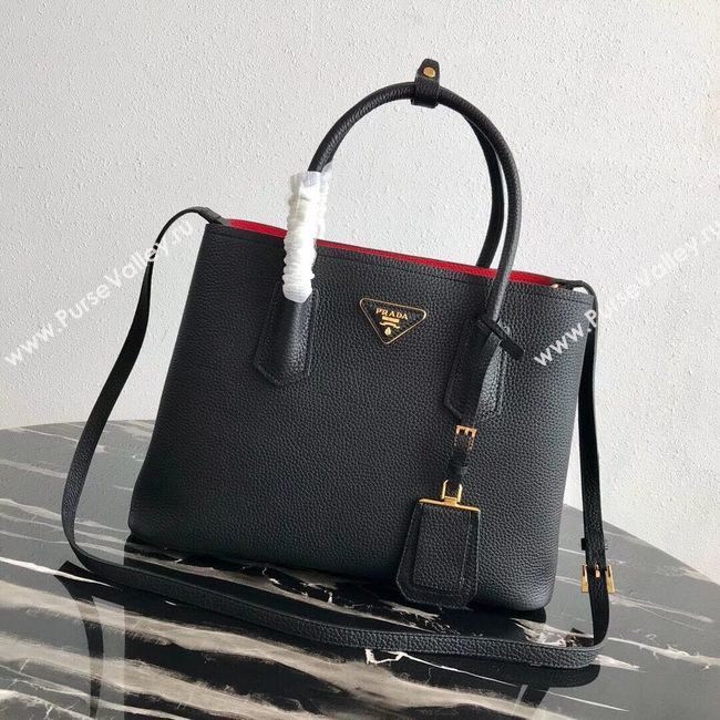 Prada Deer skin bag 1BG008 black&red