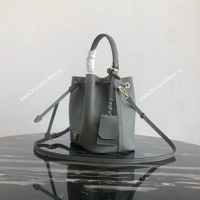 Prada Galleria Saffiano Leather Bag 1BE032 Gray