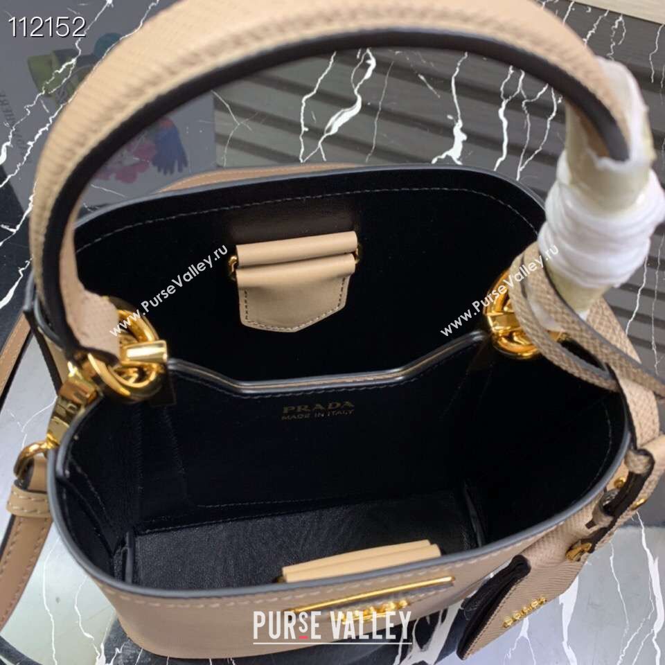 Prada Panier small Original Saffiano Bag 1BA217 Apricot