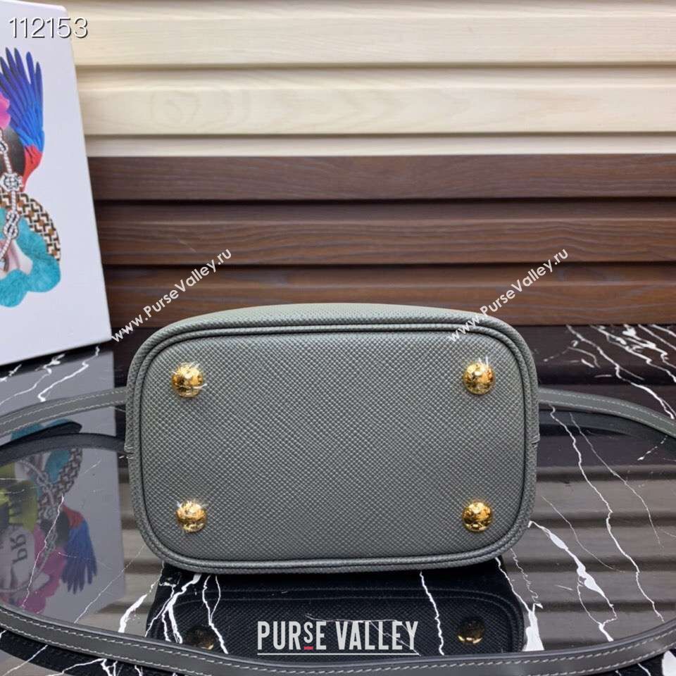 Prada Panier small Original Saffiano Bag 1BA217 Gray