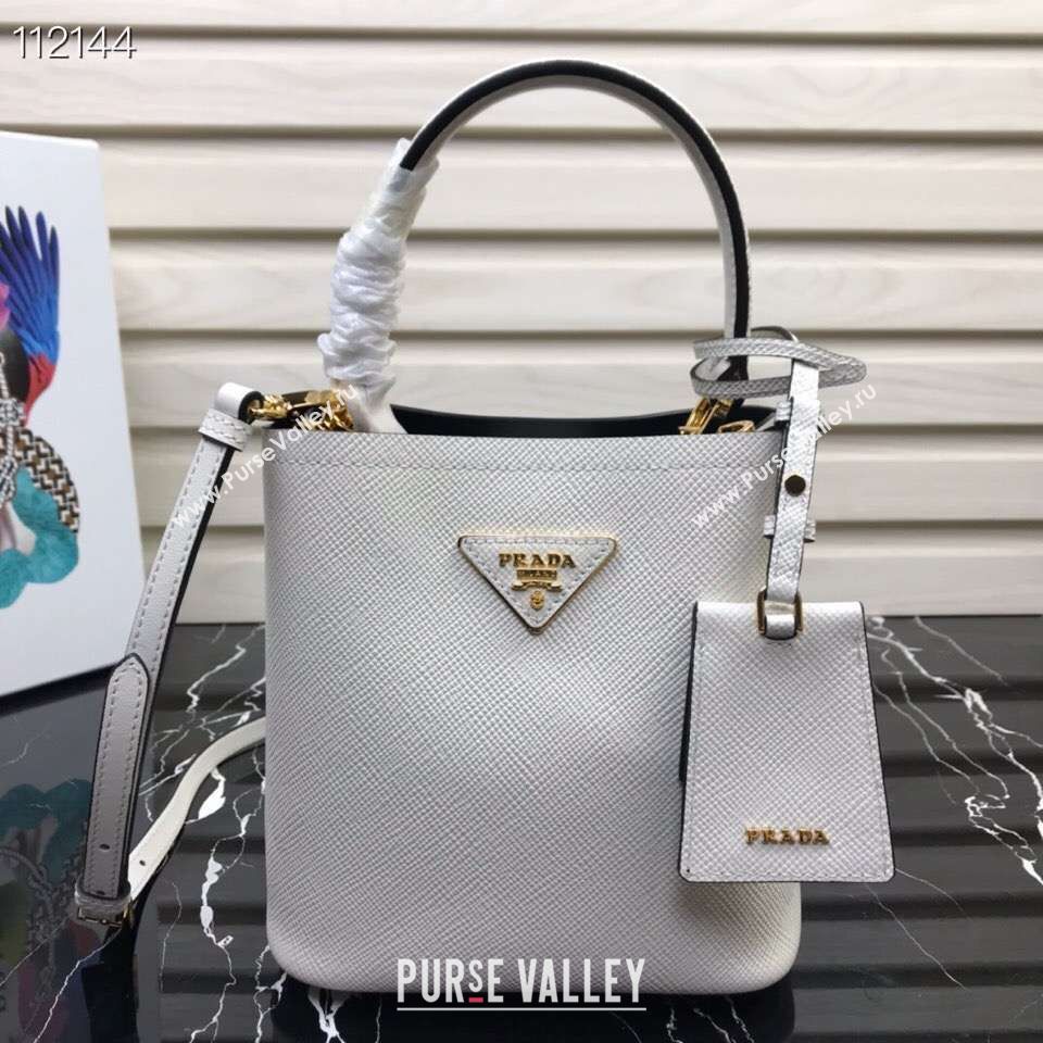 Prada Panier small Original Saffiano Bag 1BA217 White