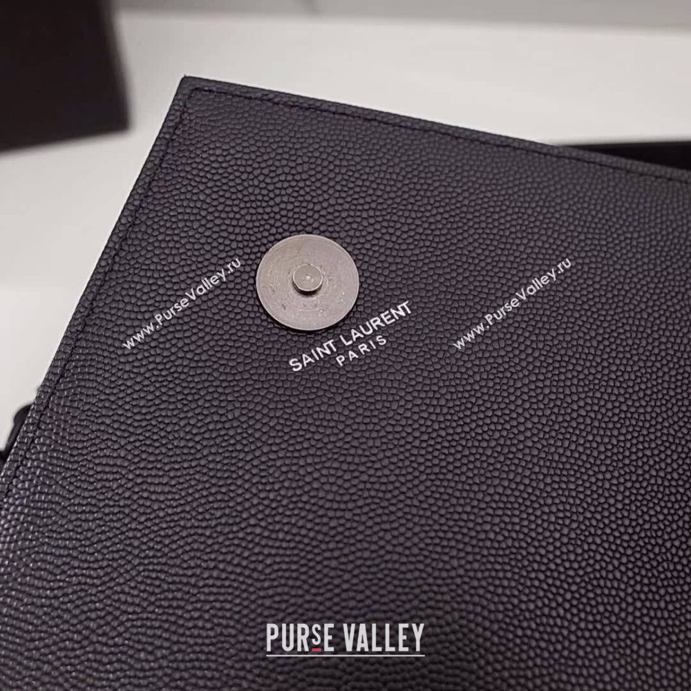 SAINT LAURENT leather shoulder bag 392745 black&Black-toned hardware