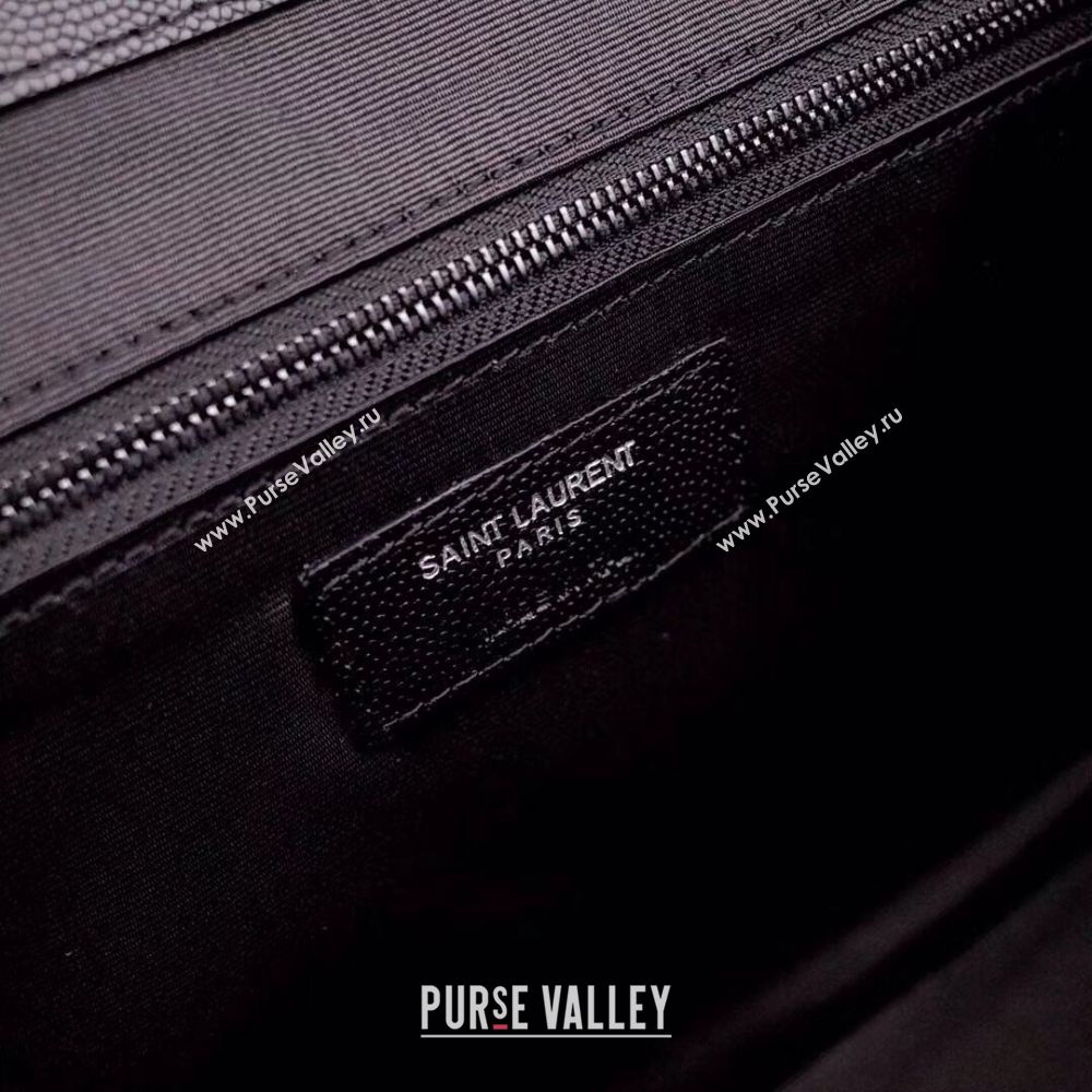 SAINT LAURENT leather shoulder bag 392745 black&Black-toned hardware